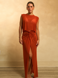 Amara Top & Skirt Terracota