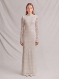 Alba White Long Sleeves Dress