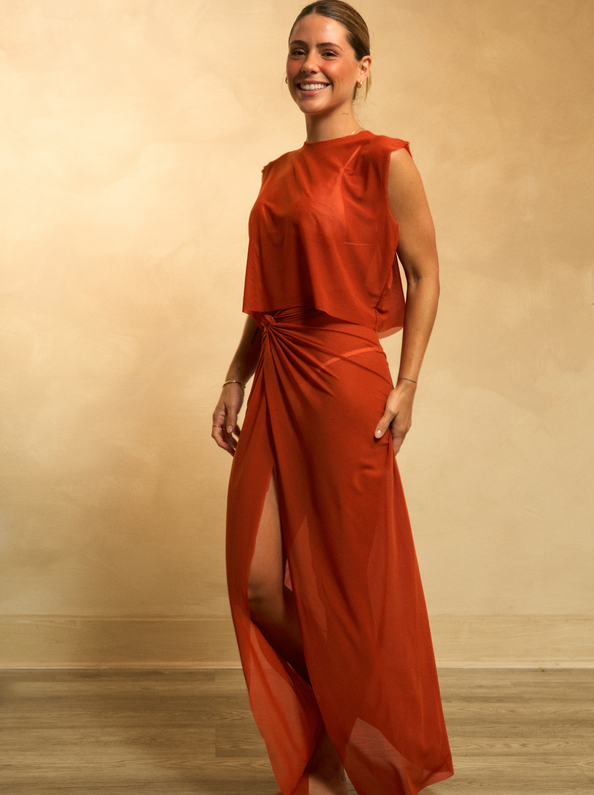 Amara Top & Skirt Terracota