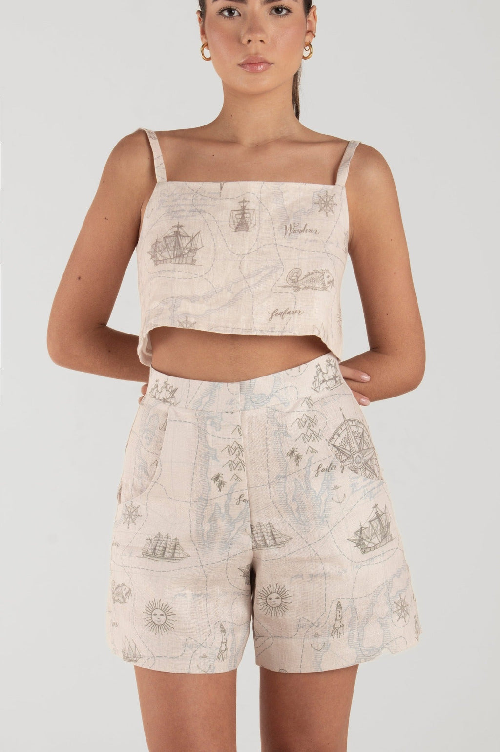 Chloe Linen Crop Top