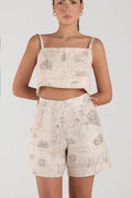 Chloe Linen Crop Top