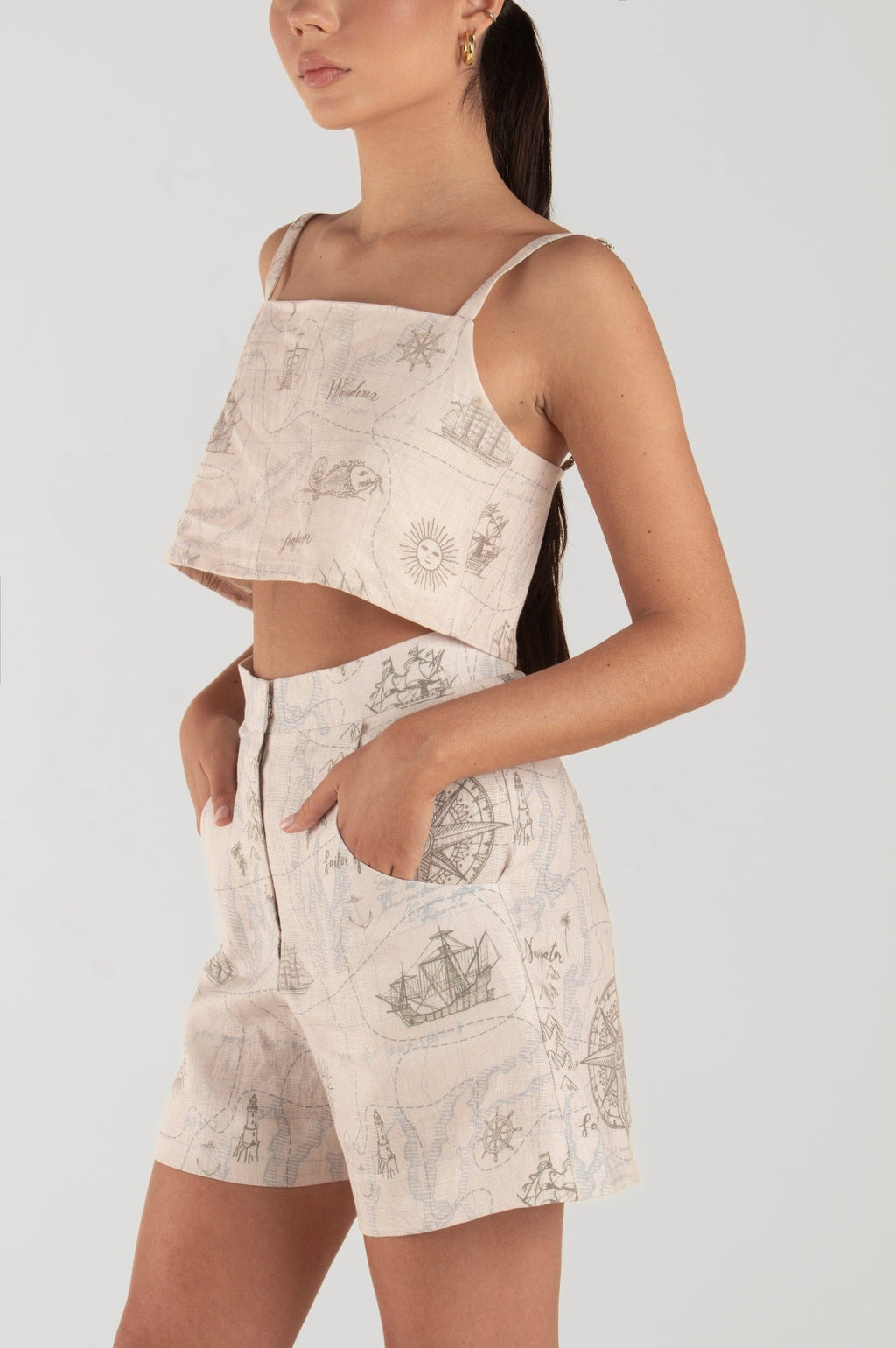 Chloe Linen Crop Top