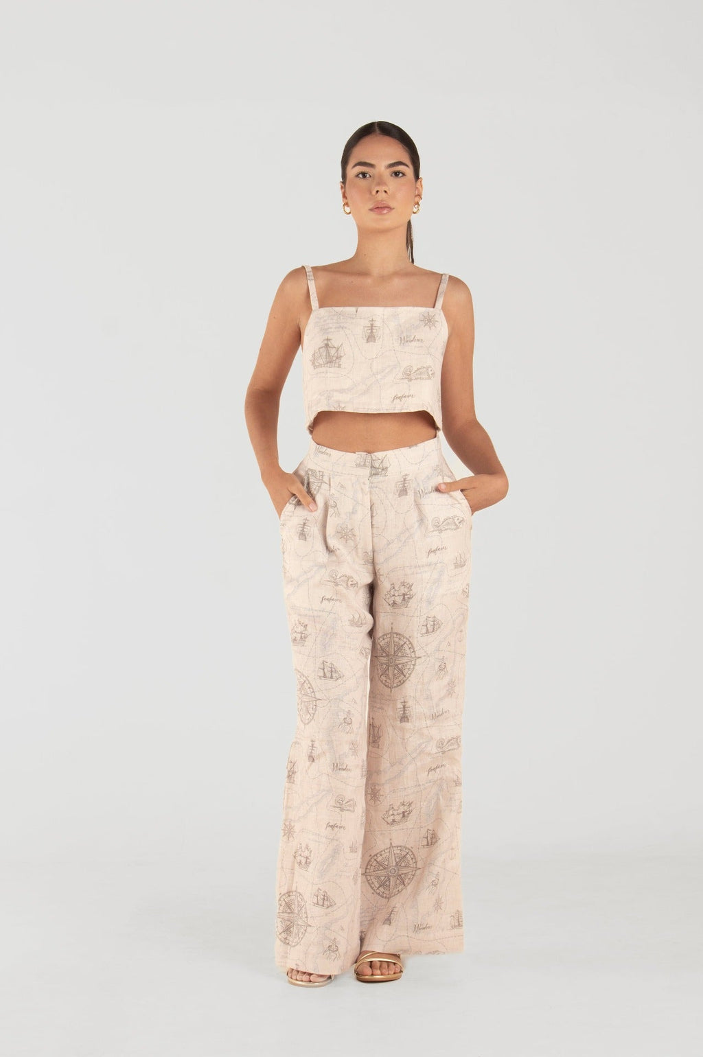 Chloe Linen Crop Top