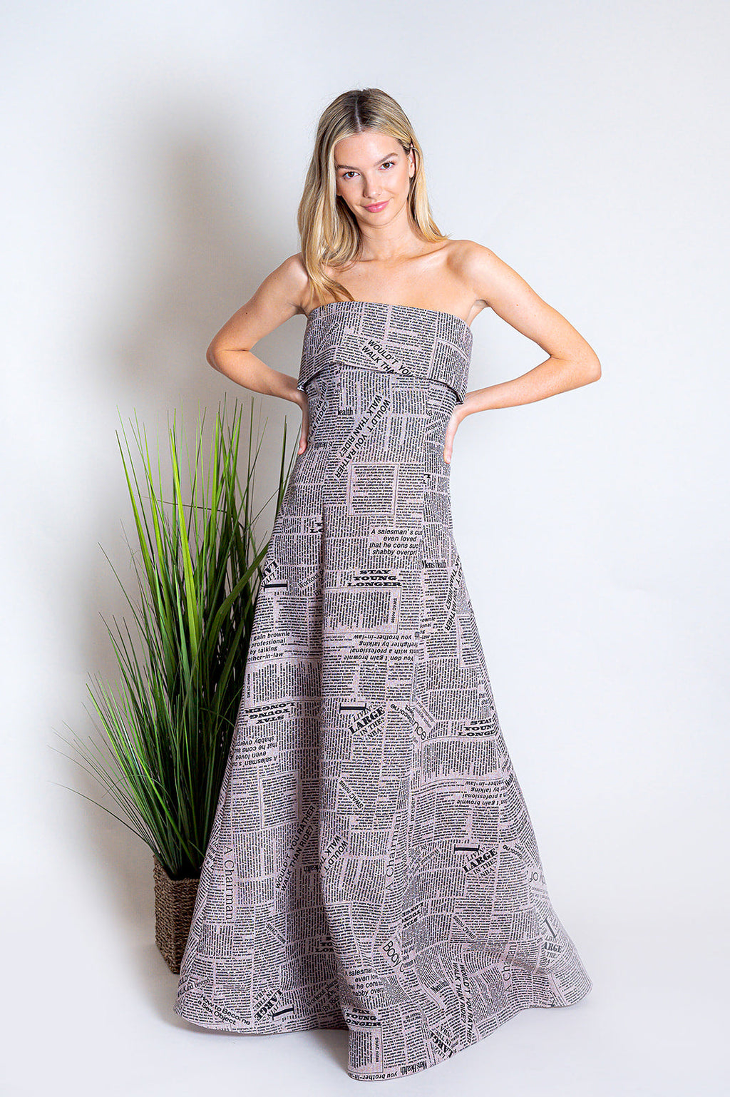 Newspaper Gown | Dusty Pink