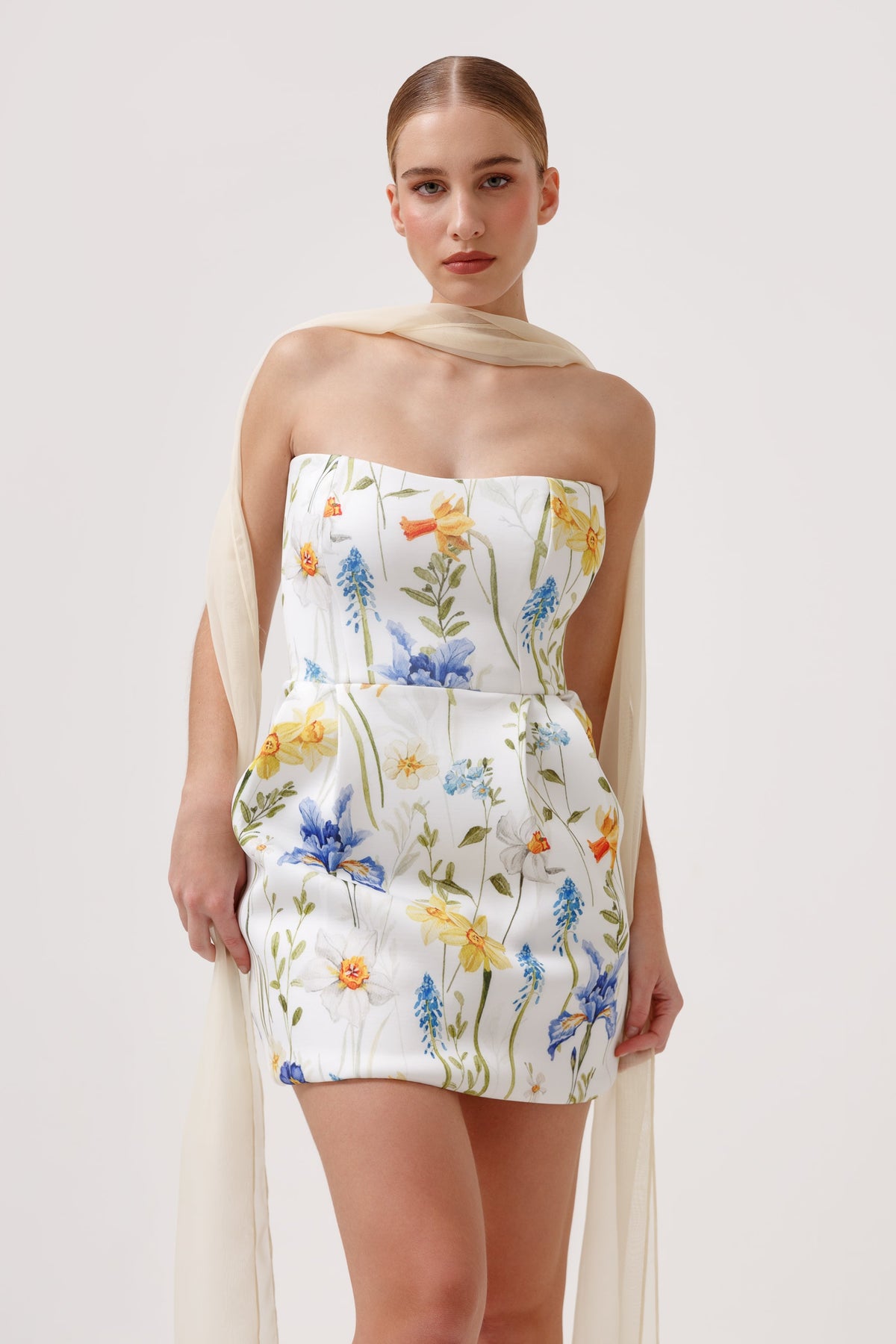 Yellow Chiffon Scarf