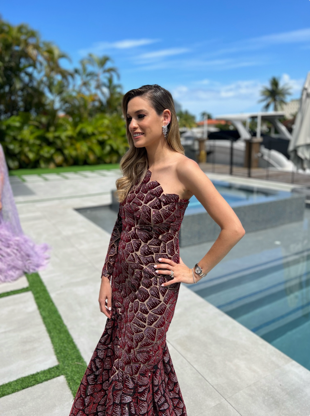 Burgandy Velvet Gown